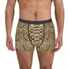 Mutande Boxer da uomo Intimo sexy Pantaloncini lunghi morbidi Mutandine da uomo con trama di pelle di serpente