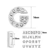 1300pcs / lot 10mm A-Z Bling plein strass Slide letter Charms DIY Alphabet fit for 10MMdiy bracelet keychains254q