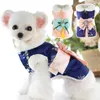 Vêtements pour chiens adorables beaux chats chauds pour animaux de compagnie robe costume motif floral respectueux de la peau pour l'automne