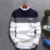 Men's Sweaters Men's New Fashion Wool Sweater Coat Striped O Neck Pullover Jumper Men Cashmere Warm Swetry Pull Homme Jersey Sueter Hombre L230719