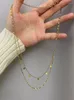 Chaînes Mode Européenne Et Américaine Multicouche Paillettes Doux Simple Polyvalent Collier En Acier Au Titane Pour Femmes