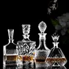 Verres à vin De Luxe Sans Plomb Bouteille En Verre Whisky Décanteur Conteneur D'alcool Verseur Carafe Cristal Accueil Bar Rouge 230719