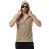 Mens Tank Tops Summer Fashion Hoodie Lightweight Casual Sleeveless Top Cotton Tshirt Thin Quick Dry Sports 230718