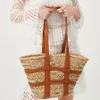 Altre borse Primavera / Estate Borsa intrecciata a mano in paglia Grande capacità Borsa a spalla intrecciata in rattan portatile Borsa da spiaggia Borsa da donna 230719