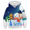 Felpe con cappuccio da uomo 2023 Inverno Natale Maglione in pile Babbo Natale Felpe Neonate maschi Cappotti casual Top Giacca stampata 3D