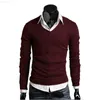 Pulls pour hommes 2015 Livraison gratuite Nouvelle arrivée Automne Pull en tricot pour hommes Épais en peluche Laine Pull à col en V Bottoming 4 Taille 6 Couleurs L230719