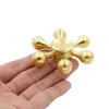 Six Arms Molecule Shape Metal Hand Finger Spinner Spinning Top Novelty Gryo Toys207S