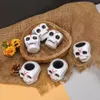 Crânio engraçado pitada de brinquedo feliz morcego aperto copo fantasma cabeça decoração crianças adultos brinquedos de descompressão adereços de halloween presentes