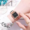 腕時計豪華な時計輝かしいアナログクォーツ手首の腕時計女性デジタルネットレッド
