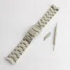 Bracelets de montre Bracelet de montre 22 mm Bracelet de bracelet à extrémité incurvée solide pour SKX007