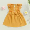 Girl's Dresses ma baby 0-24M Newborn Infant Baby Girl Dress Ruffle Lace Bow A-line Dresses For Girls Summer Princess Girls Dresses