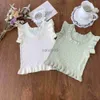 Pullover Mädchen Strickshirt Kleinkind Sommer Baumwolle Tank Kinder Tops 2-7Y HKD230719