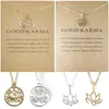 Hollow Lotus Flower Necklace Lotus Flower Pendant Locking Chain268a