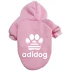 Dog Apparel Brand Clothes Winter Warm Fashion Hoodie Pet Shirt For Small Medium Dogs Pets Chihuahua Pug Coat Clothing