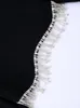 Kvinnors tröjor Yljhqx 2023 Spring Women Fashion Jewelry Pycklat fast färg stickad tröja mångsidig långärmad o hals kort