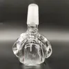 Style Schüssel Stück 14 mm dicke Schüssel Stück Bong Glasrutsche Wasserrohre rund reine klare Drachenklaue Kopfbedeckte Schalen männliche Rauchzubehör