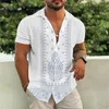 Camisas casuales para hombre Ocio Flor Playa Verano Camisa hawaiana de manga corta Tallas grandes Camiseta de secado rápido Vestido 230718