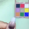 Nagelglitter nagelpulverpalett 9 färg nagel gradvis lysande pigmentuppsättning krompulver holografisk aurora pulver 230718