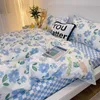 Bedding sets Tulips Duvet Cover Set with Flat Sheet Pillowcases Fashion Twin Double Queen Size Bed Linen Soft Boys Girls Bedding Kit 230718