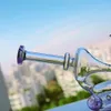 Eşsiz koyu yeşil cam bong el yapımı nargile taban buhar su borusu 14mm ortak banger nargile cam bongs