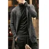 Männer Pullover Winter Strickjacke Männer O Neck Pullover Dicke Warme Langarm Mohair Kleidung Britischen Stil Casual Jacke