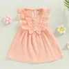 Mädchenkleider ma baby 0-24M Neugeborenes Baby Mädchen Kleid Rüschen Spitze Schleife A-Linie Kleider für Mädchen Sommer Prinzessin Mädchen Kleider