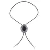 Bolo wiąże nowy modowy pop Sun Black Agate Big Bolo Tie HKD230719