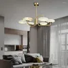 Pendelleuchten Marmor Kronleuchter Moderner chinesischer Stil Wohnzimmer Licht Luxus Vollkupfer Lampe Kreative Esszimmer Studie