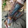 Parti Malzemeleri Ortaçağ Samuray Deri Kol Zırh Bracer Uzun Eldivenler Viking Archer Knight Cosplay Aksesuar Gauntlet Steampunk Vambrace için