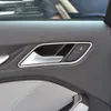 4pcs Inner Doorknob Handle Frame Decorative Trim Strip Stainless Steel Car Styling For Audi A3 8V 2014-16265K
