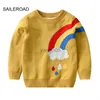 Pull SAILEROAD 2022 Nouveaux Vêtements pour enfants Bébés filles Vêtements Cartoon Arc-en-ciel Garçons Automne Enfants Pull Pull Hiver Tops HKD230719