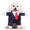 Chien vêtements petits vêtements Portable Pet Costume noeud papillon Costume chemise de mariage formel smoking tenue fête