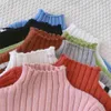 Pullover zima jesień dzieci swetry solidne dziewczęta swetry maluch maluch chłopców pullover turtleeck chłopcy dzianiny dzieci topy dzieci odzież HKD230719