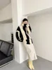 여자 스웨터 끄는 스타일의 고리 고리 풀러 풀 오버 여성 의류를위한 검은 흰색 줄무늬 가을 가을 겨울 니트 탑 JP560