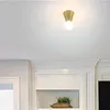 Lampada da parete LED Nordic Golden Camera da letto Balcone Corridoio Luci Semplici decorazioni per la casa Applique Comodino Interni Illuminazione artistica in rame