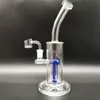 10 "Mavi Jöle Balık Filtresi Açık Heady Bong Cam Su Borusu Bong Türbin Percolator Siklon Bongs Yuvarlak 14mm Kase Plus PERC DAB RIG