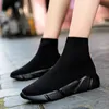 Chaussettes habillées mwy courir les baskets des femmes Sneakers Sports pour l'homme Plateforme d'élasticité décontractée respirable Vulcanize ankl sneaker sport chaussure CAUAL ELATICITY PLATM