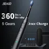 Cepillo de dientes Seago Electric Sonic Cepillo de dientes USB recargable para adultos 360 días de duración de la batería con 4 cabezales de repuesto Regalo SG-575 230718