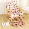 Decorative Flowers Air Conditioning Pipeline Decoration Rattan Vine Rose Flower Pography Background Simulation Props Cherry Blossom