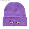 Bonnet / Casquettes de tête de mort Unisexe Hiver Hommes Bonnet Femmes Bonnet Pennywise Effrayant Yeux Bonnet Cap pour Femmes Casual Danse Clown Chapeaux Skullies Bonnets T230719