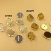 8 10 12 14mm Stud Earrings Pins base Connector plate tray Back Stoppers clip Jewelry Making DIY Accessories round slivery golden264S