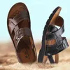 Sandálias verão couro genuíno sandálias de praia sapatos masculinos tamanho grande 49 50 sandálias de couro para homens macio conforto caminhada ao ar livre calçado masculino 230718