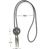 Bolo Ties 3D Copper deer head bolo tie for man Indian cowboy western cowgirl leather rope zinc alloy necktie HKD230719