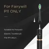 칫솔 Fairywill P11 소닉 미백 전기 칫솔 충전식 USB 충전기 초대성 방수 4 헤드 및 1 개의 여행 케이스 230718