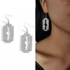 Boucles d'oreilles pendantes à la mode cristal strass lame pour femmes Vintage métal alliage Hip Hop Punk goutte bijoux accessoires