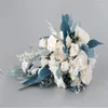 Fleurs de mariage cascade Bouquet de mariée décor maison fête de vacances mariées orchidée artificielle cascade vert blanc pivoine