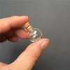 Round Ball Mini Bottles Pendants Necklace Small Glass Bottles With Cork Gift Glass Jars Vial 100pcs251k