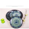 Bowls Imitation Porcelain A5 Melamine Plate Round Restaurant Commercial Color Shallow Bowl