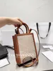 Fashion Canvas Totes Bag triomphe Patchwork Shop luxury designer totes bag handle leather split cross body women shoulder Buckets handbags adjustable strap Totes