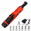 HILDA 12V Electric Wrench Kit Cordless Ratchet Wrench uppladdningsbar ställning Moment Ratchet med Sockets Tools Power Tools2569